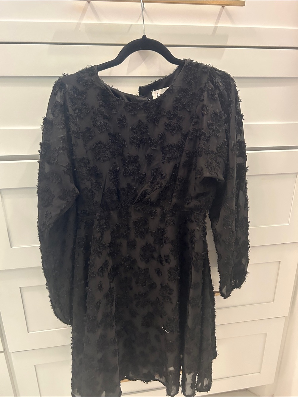 Maternity black Floral Long-Sleeve Dress size medium